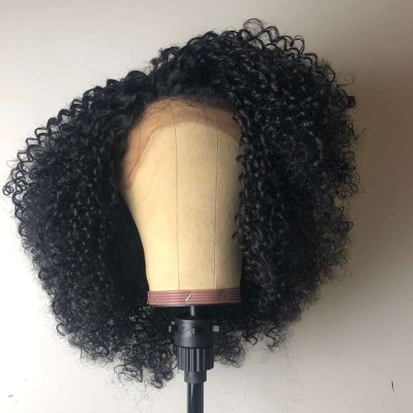 JAZ CURLY BRAZILIAN HUMAN HAIR BLEND C PART WIG main image 6